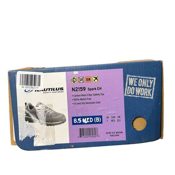 New! Nautilus Women's Spark Carbon Composite Toe Safety Shoe Size 7.5 Grey NWT - Picture 16 of 16